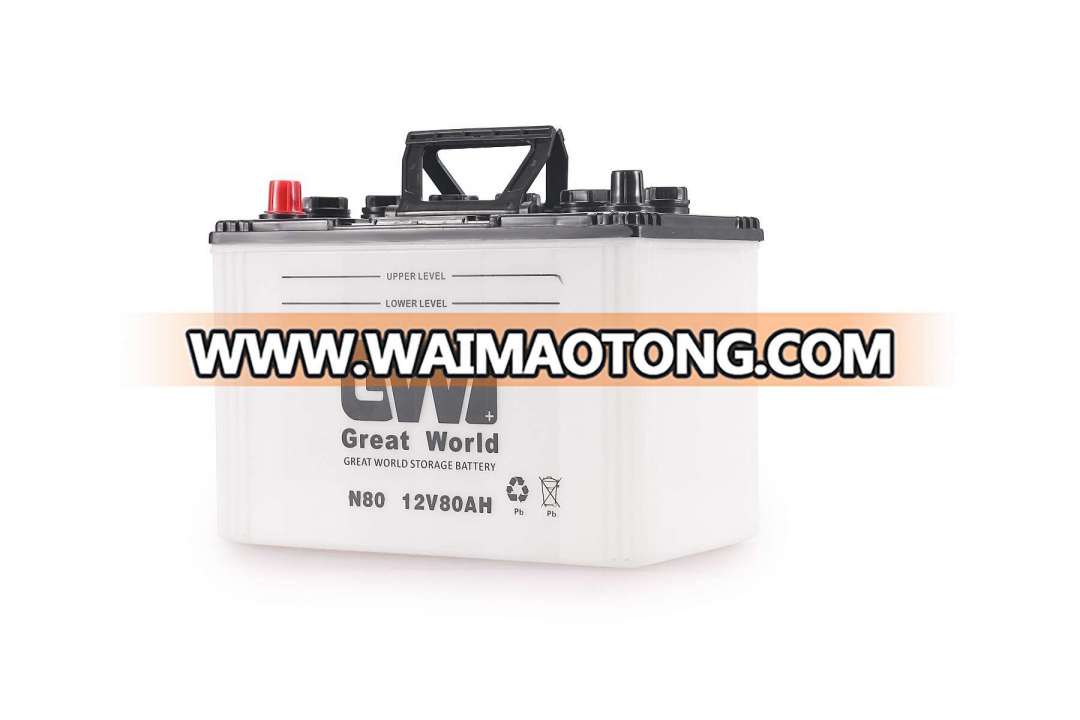 65D31 12V 70ah N70 Dry Charged Rechargeable Lead Acid Battery