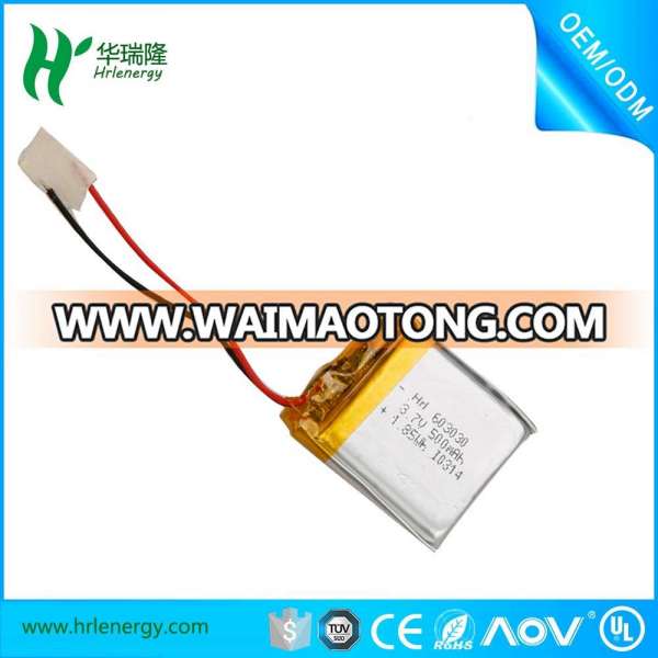 Small 3.7V 500mAh Lipo Battery Lithium Polymer Rechargeable Battery for RC Car