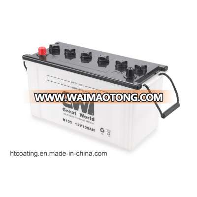 N100 100ah Rechargeable Dry Charged Lead Acid Battery