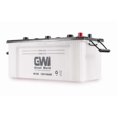 Gw Brand N150 Rechargeable Dry Charged Battery for Truck